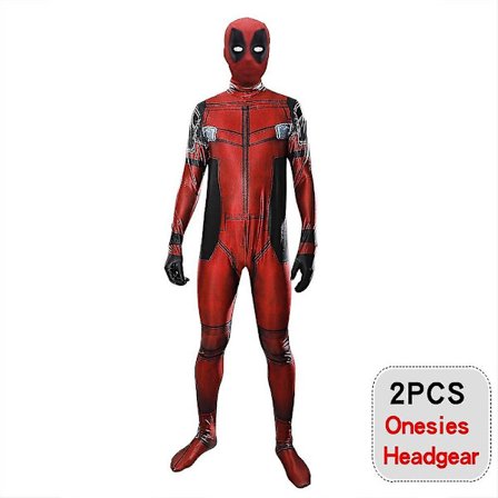 Deadpool-dragt rollespil børn voksen kostume anime superhelt rollespil dødsgarde anime voksen service tights hat tilbehør 3 dele 2 PCS-FA-