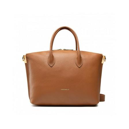 Coccinelle Hand Tas with double Tirazip and shoulder strap , Bruin , Dames , Maat: ONE Size Schoudertassen