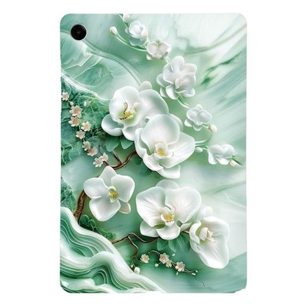 For Samsung Galaxy Tab A11+ Etui Mønstertrykk Slankt TPU Beskyttende Nettbrettetui Jade