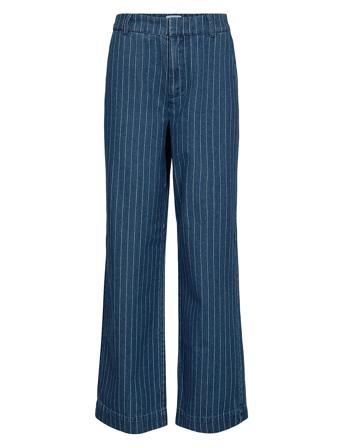 Nuenitta Pants Bottoms Trousers Wide Leg Blue Nümph