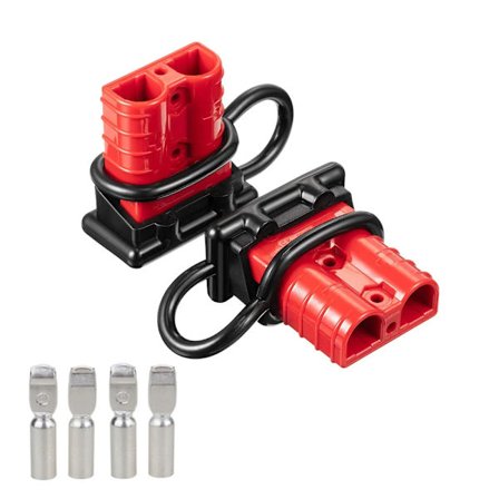 2 KPL 50A Pistoke Akku Peräkärry Kestävä Pikaliitin Sarja 600V Vinssi Sähkökaapelit Latauspistoke Pikaliitin