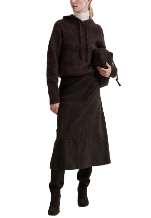 Second Female Anneleen Knit Hoodie Tröjor Dam Brun L