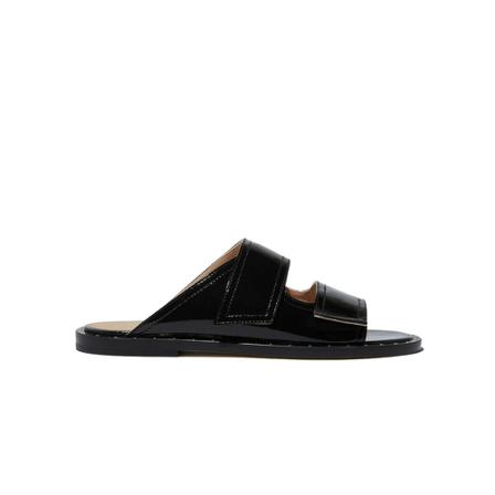 Scarosso Karen Patent Sliders , Zwart , Dames , Maat: 40 EU