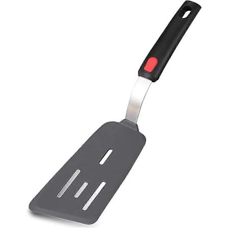 Fleksibel omeletspatel i silikone, vinklet, slidske, fiskeske, tynd æggespatel