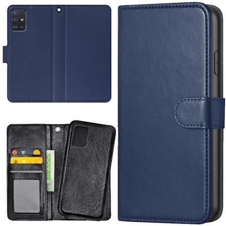 Samsung Galaxy A51 - Mobilcover/Etui Cover Mørkblå Dark blue