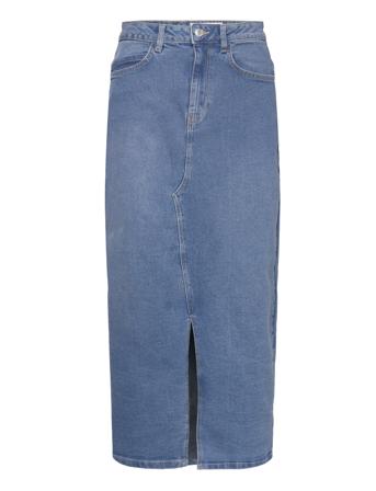 Nmkath Nw Slit Long Skirt Vi477Mb Noos Blue NOISY MAY