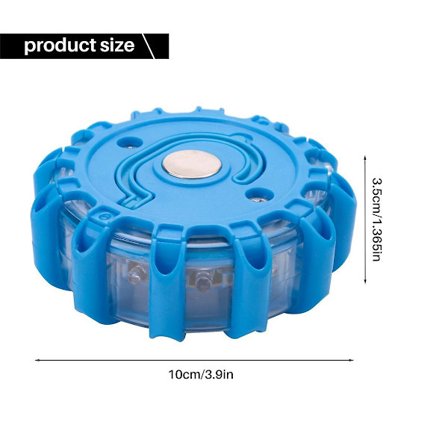 Superljus 15 LED Rund Varningslampa Nödblixt Blinkande Varningsljus Rund Biltak Polislampa