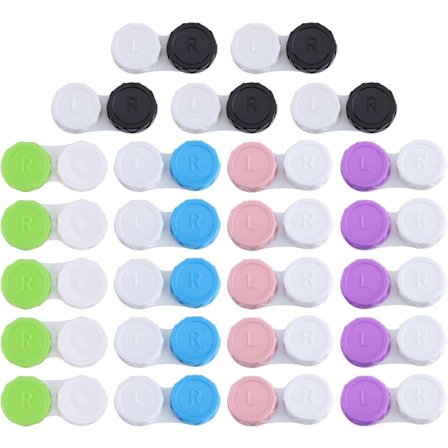 25 stk. - kontaktlinseetuier - rejse kontaktlinseetui - farverigt kontaktlinseetui