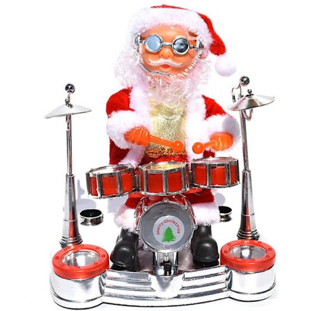 Julelege Saxofon Klaver Guitar Trommer Musik Ornament Letvægts Farverigt Interessant Ornament