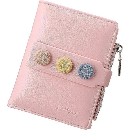 Tyttöjen Lompakko, Naisten Monitaskullinen Lyhyt Lompakko PU-Nahkaa, Söötti Lompakko Kolikkolompakko Korttipidike