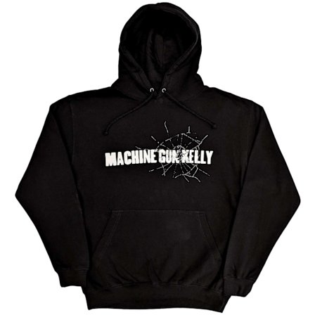 Machine Gun Kelly Unisex Vuxen Cracked Effect Hoodie XL Svart