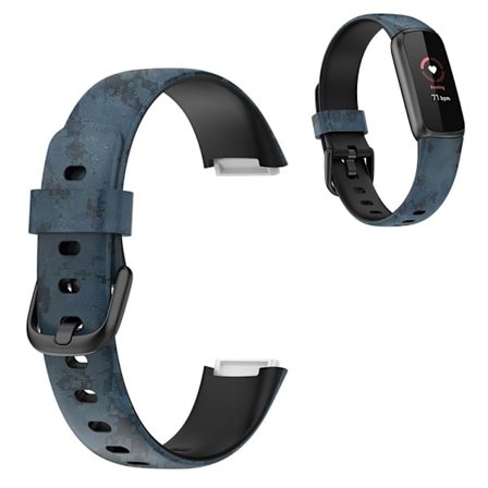 Fitbit Luxe klockarmband i silikon med coolt mönster - Mosaik / Storlek: S