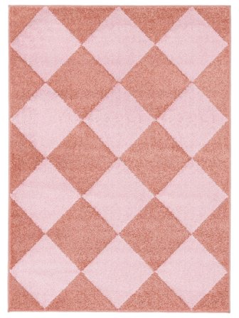 Puzzle Tapis D’intérieur/Extérieur Lavable 200X300 Rose Clair/Rose Géometrique