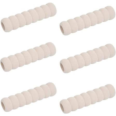 Anti-collision ovenkahvan suojus Ovenvedin suojahiha Turvallisuus Super Soft Foam Safety Spiral Cover kuumille oville myrkytön (6 kpl, beige)