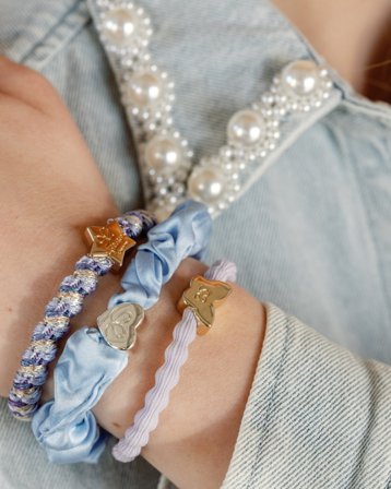 ByEloise WOVEN GOLD STAR OCEAN BREEZE Blau Accessoires Mädchen - Kids Brand Store