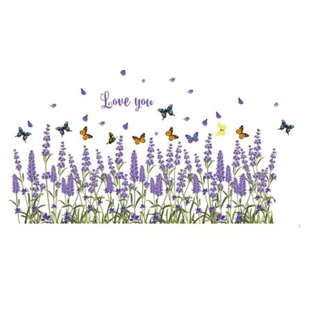 decalmile Veggklistremer Lavendelblomster Hjørnelist Vegg St