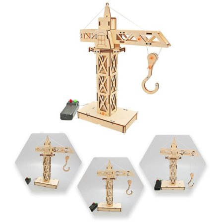 Fjernstyrt tårnkran DIY-modell Vitenskapseksperiment