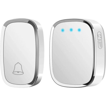 Trådløs dørklokke, 300 m vandtæt dørklokke, trådløs dørklokke med 1 sender og 1 stikkontaktmodtager og 36 ringetoner 4 volumenniveauer