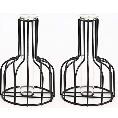 Jernvase, blomster vase, reagensglas vase til hydroponisk system, lille moderne KLB