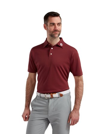 FootJoy Stretch Pique Solid - Burgundy - XXL