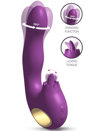 Toka Vibe, Swinging & Stimulating Licking Tongue - Woome.pl