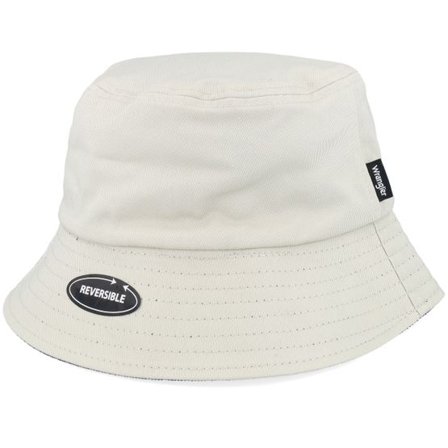 Wrangler - Beige bucket Hatt - Reversible Hat Natural/Navy Bucket @ Hatstore
