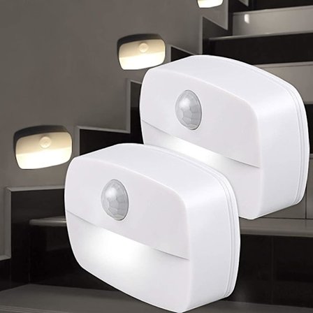 Led Night Light, [2 Pack] Auto On Off Pir Led Night Light, Wall Sconce, Motion