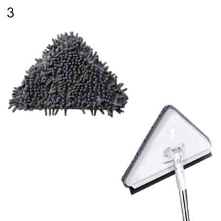 Glass Vindusvisker Fleksibelt håndtak Roterbart trekantmopp rengjøringsverktøy 3