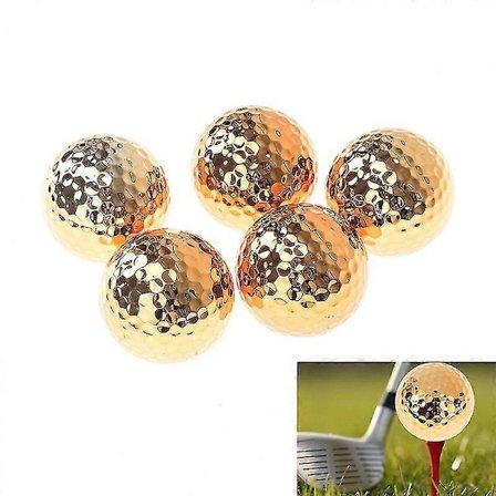 1 stk. Golfbolde Nyhed Bold Golfudstyr Guld Farve