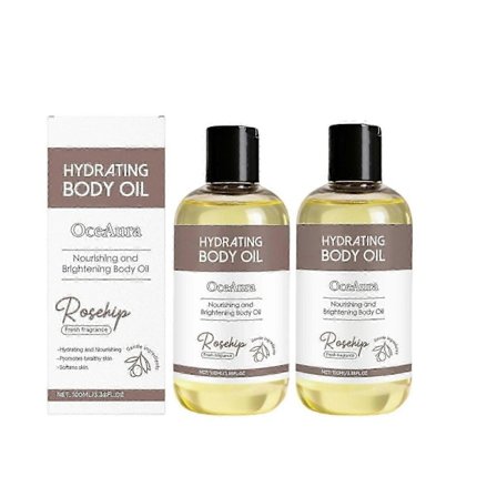 1-3X Fugtgivende Kropsolie - Fugtgivende Kropsolie, Ikke-fedtende Formel for Blød, Glat Hud - Helt Naturlig, Let & Nærende