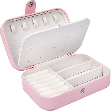 Enkel Smykkeskrin for Damer Rosa 16x11.5x5cm