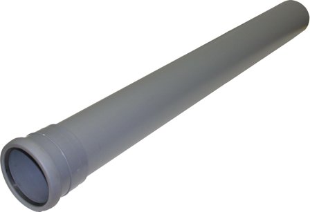 Pipelife 070061 Avloppsrör med 1 muff 110 x 250 mm, Inomhusavlopp