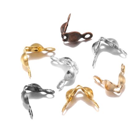 600st Kontaktdon Spänne Fitting Crimps Beads Connector MULTICOLOR