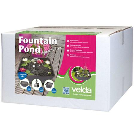 Velda Fontändamm Kvadratisk 75x75x35 Cm 123516 Grå