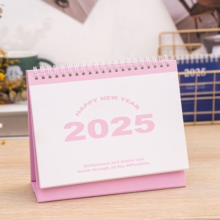 2025 skrivbords kalender enkel liten fräsch kreativ skrivbords prydnad plan stans kort anteckningsblock engelsk kalender