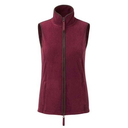 Premier Dam/Dam Artisan Fleece Gilet XS Bourgogne/Brun