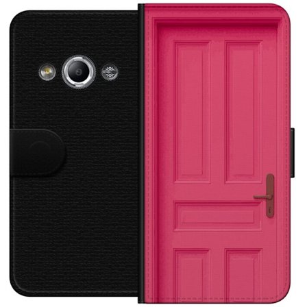 Kompatibel Tegnebogsetui til Samsung Galaxy Xcover 3 Rosa dør illustration minimalistisk lyserød dørmotiv perfekt til design interiør æstetiske o