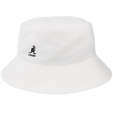 Kangol - White - bucket - Hat - Bermuda White Bucket - Hatstore