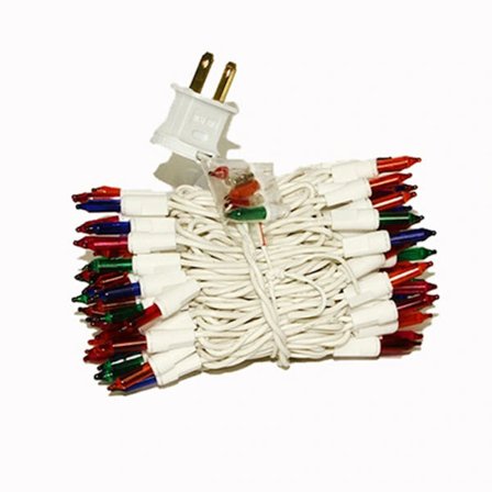 Patriotiske minilamper, 100 LED, plug-in, for innendørs- og utendørsbruk