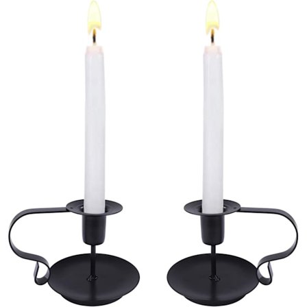 Lysestaker, Vintage Smijern Lysestake med Håndtak for