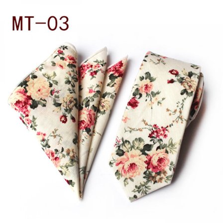 Bomull Paisley Slips och Näsduk Set