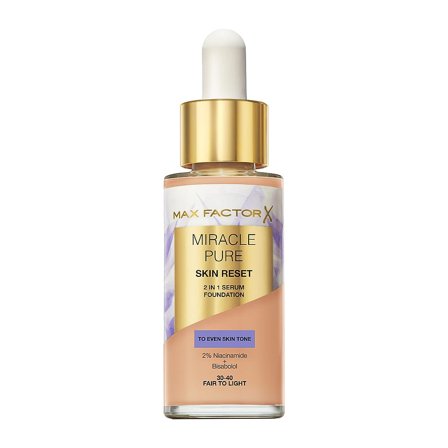 Max Factor Miracle Pure 2in1 Skin Reset Serum Foundation 30-40 Fair to Light, Makeup, Ansigt, Foundation