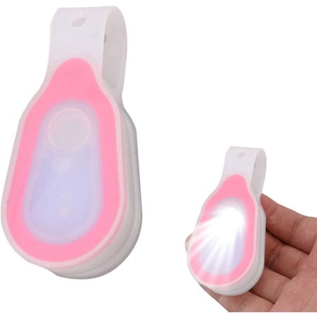 LED-tøjlygte, LED-sikkerhedslys til udendørs sport, magnetisk løbelys, mini-silikoneclips-knap campingløbenatlys (rød)