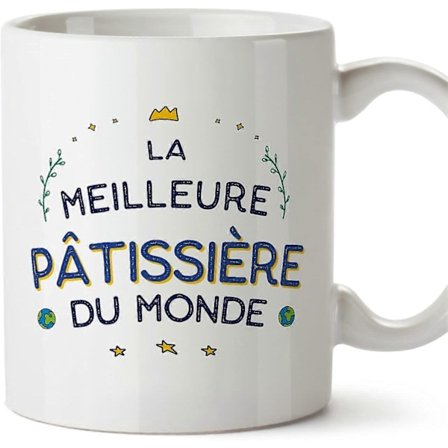 Konditorsjef Kvinne Krus på Fransk Meilleur du Monde Morsom Gave til Kolleger Keramisk 11oz Krus