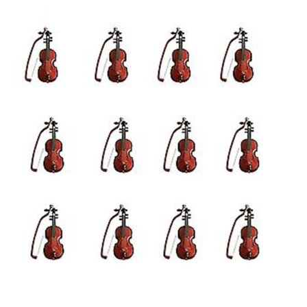 12 Set Mini Violin Jul Violin Modell Skrivbordsinstrument Prydnad Mini Violin Ornament Chris