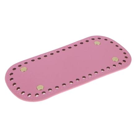 1 kpl soikea pitkä alaosa neulelaukulle PU-nahkalaukku Käsintehty Bo Pink