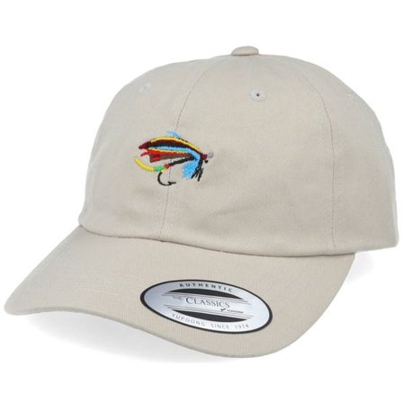 Skillfish - Beige unconstructed Keps - Silver Doctor Fishing Fly Stone Adjustable - Iconic @ Hatstore
