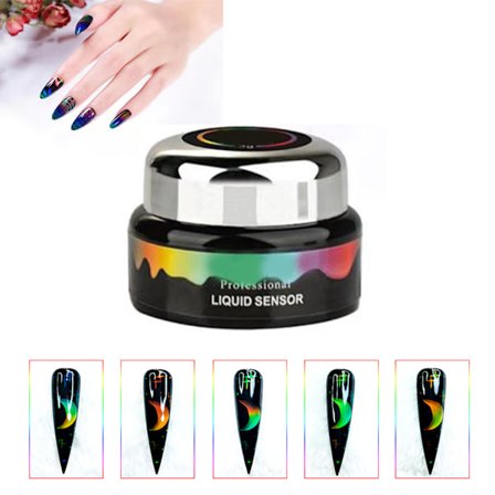 Termokromisk Flytande Kristall Stämningsfärgförändrande Gel Polish Färgglad Temperatur Nagelkonst Neon