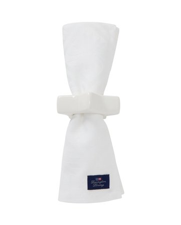 Lexington Jacquard cotton napkin, white