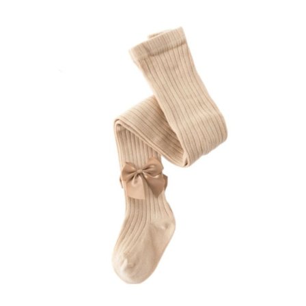 Babyjenter Strømpebukser Bowknot Tights NUDE M